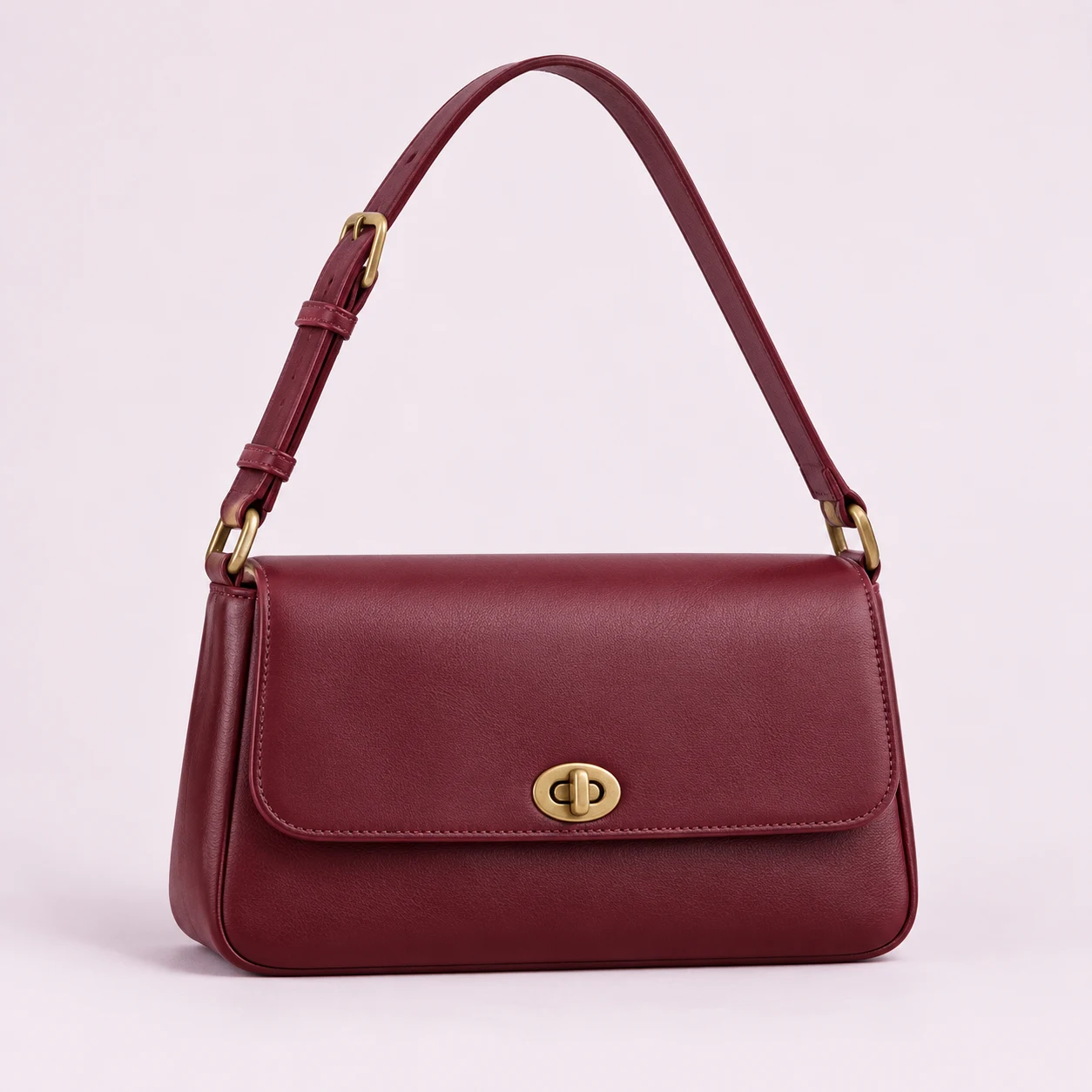 Structured Flap Shoulder Bag